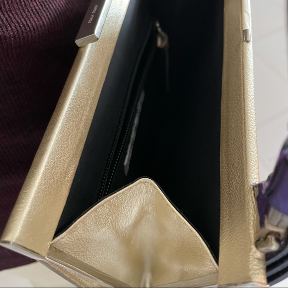 Vintage miu miu square handbag with bow - Picture 7 of 16